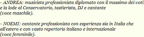 Il nostro curriculum come musicisti
