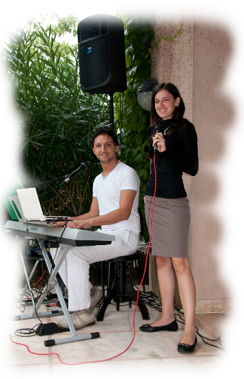 Il nostro impianto audio professionale e noi due.