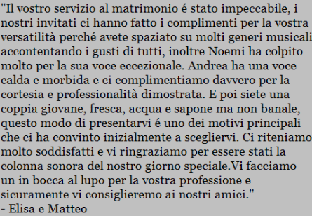 Recensione di Elisa e Matteo