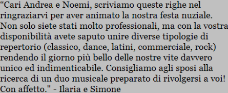 Recensione di Ilaria e Simone